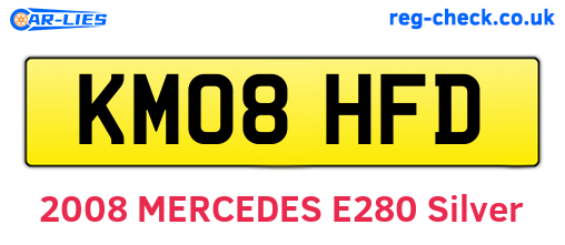 KM08HFD are the vehicle registration plates.