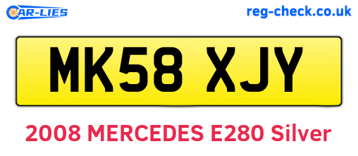 MK58XJY are the vehicle registration plates.