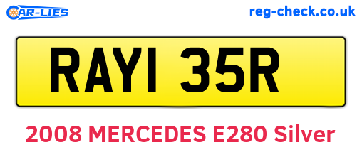 RAY135R are the vehicle registration plates.