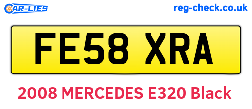 FE58XRA are the vehicle registration plates.