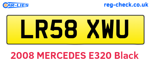 LR58XWU are the vehicle registration plates.