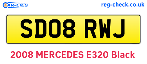 SD08RWJ are the vehicle registration plates.