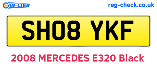 SH08YKF are the vehicle registration plates.
