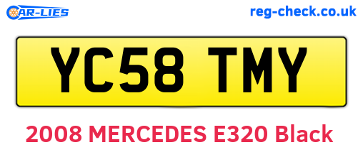 YC58TMY are the vehicle registration plates.