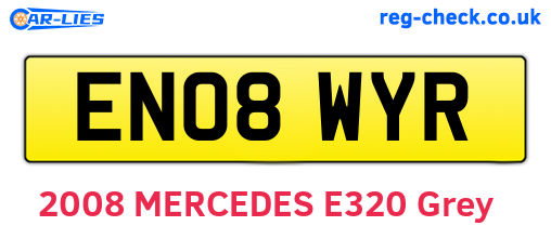 EN08WYR are the vehicle registration plates.