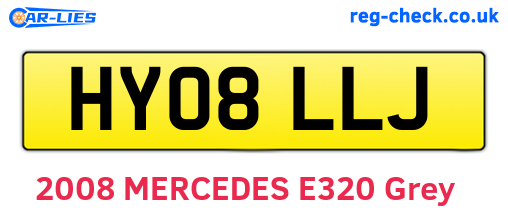 HY08LLJ are the vehicle registration plates.
