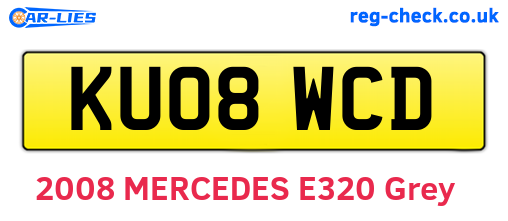 KU08WCD are the vehicle registration plates.