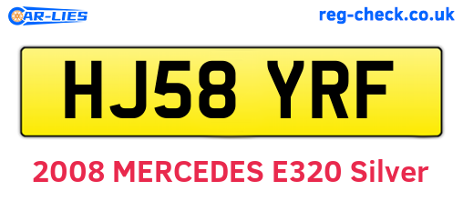 HJ58YRF are the vehicle registration plates.