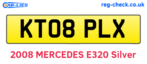 KT08PLX are the vehicle registration plates.