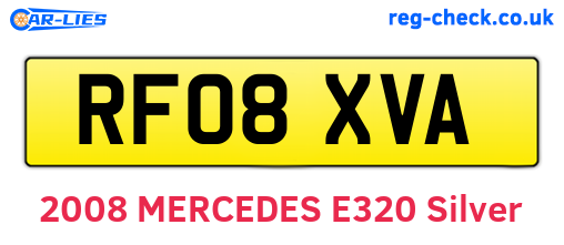 RF08XVA are the vehicle registration plates.