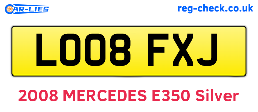 LO08FXJ are the vehicle registration plates.