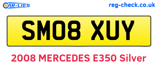 SM08XUY are the vehicle registration plates.