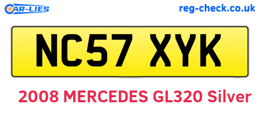 NC57XYK are the vehicle registration plates.