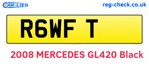R6WFT are the vehicle registration plates.