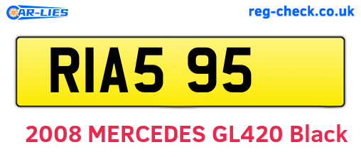 RIA595 are the vehicle registration plates.