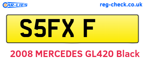 S5FXF are the vehicle registration plates.