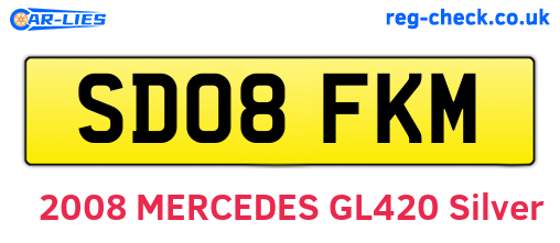 SD08FKM are the vehicle registration plates.