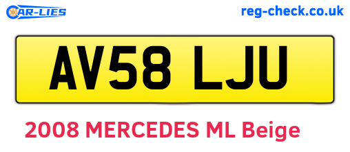 AV58LJU are the vehicle registration plates.