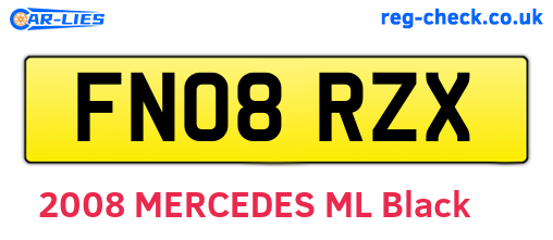 FN08RZX are the vehicle registration plates.