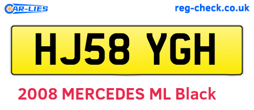 HJ58YGH are the vehicle registration plates.