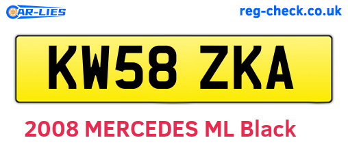 KW58ZKA are the vehicle registration plates.
