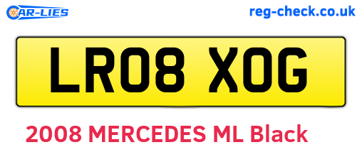 LR08XOG are the vehicle registration plates.