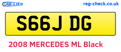 S66JDG are the vehicle registration plates.