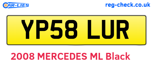YP58LUR are the vehicle registration plates.