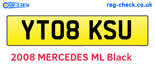 YT08KSU are the vehicle registration plates.