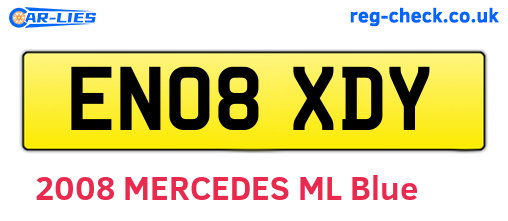 EN08XDY are the vehicle registration plates.