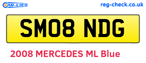 SM08NDG are the vehicle registration plates.
