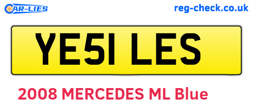 YE51LES are the vehicle registration plates.