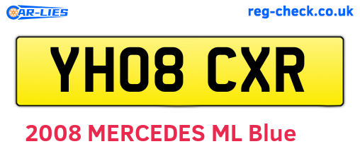 YH08CXR are the vehicle registration plates.