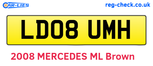 LD08UMH are the vehicle registration plates.