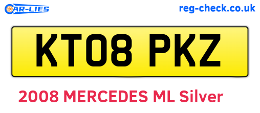 KT08PKZ are the vehicle registration plates.