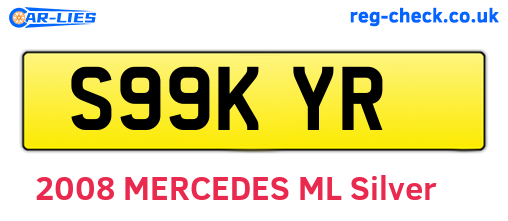 S99KYR are the vehicle registration plates.