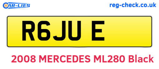 R6JUE are the vehicle registration plates.