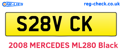 S28VCK are the vehicle registration plates.