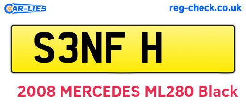 S3NFH are the vehicle registration plates.