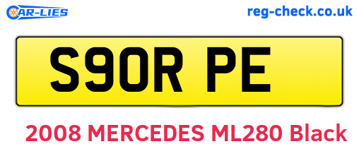 S90RPE are the vehicle registration plates.