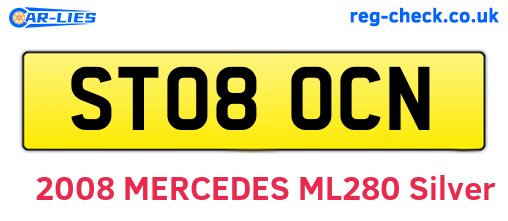 ST08OCN are the vehicle registration plates.