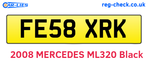 FE58XRK are the vehicle registration plates.