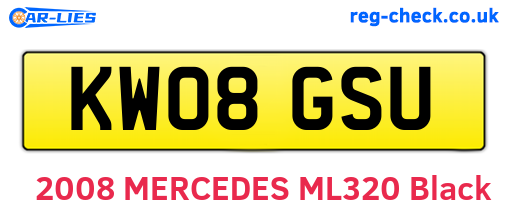 KW08GSU are the vehicle registration plates.
