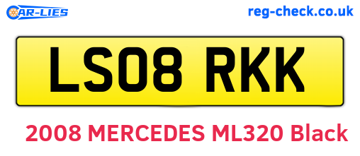 LS08RKK are the vehicle registration plates.