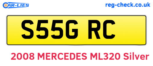 S55GRC are the vehicle registration plates.