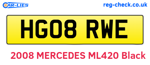 HG08RWE are the vehicle registration plates.