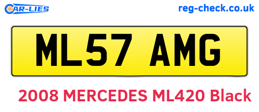 ML57AMG are the vehicle registration plates.