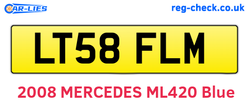 LT58FLM are the vehicle registration plates.