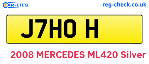 J7HOH are the vehicle registration plates.