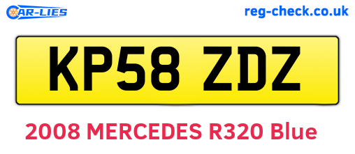 KP58ZDZ are the vehicle registration plates.